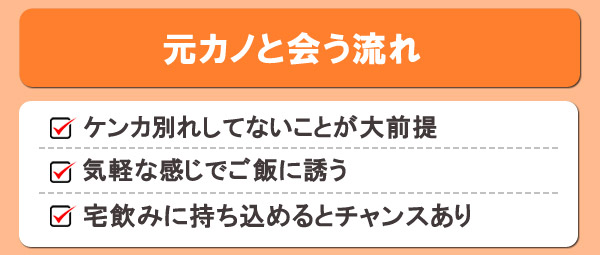 元カノと会う流れ
